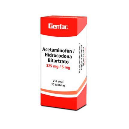 ACETAMINOFEN HIDROCODONA (3255 MG) X 30 TAB GENFAR drogueria la de todos Colombia