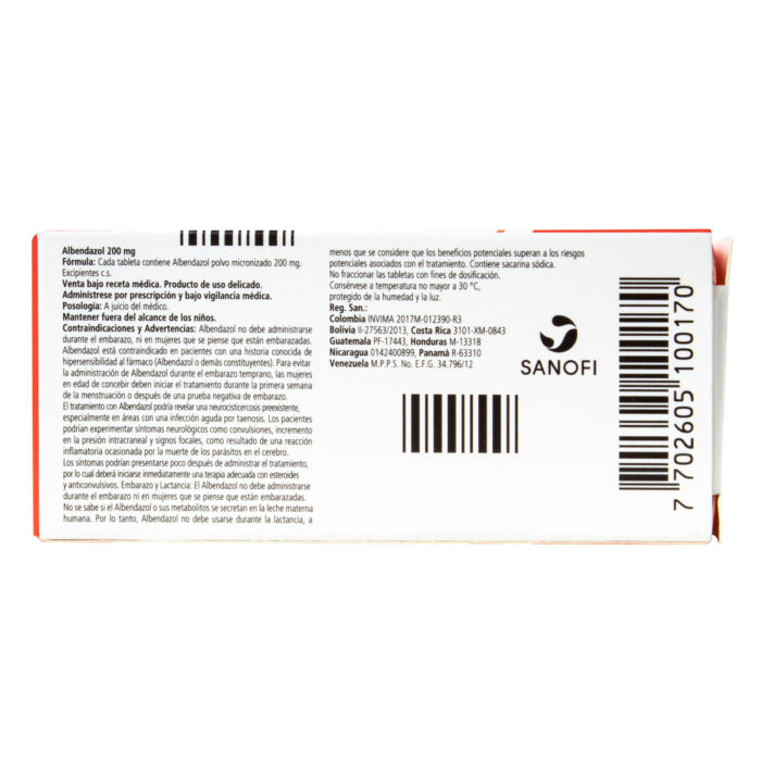 ALBENDAZOL TAB 200 mg CJAX2 – GENFAR drogueria la de todos Colombia