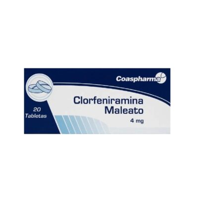 CLORFENIRAMINA MALEATO 4 MG X 20 TABLETAS COASPHARMA drogueria la de todos Colombia