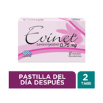 Evinet 0.75 Mg Caja Con 2 Tabletas Recubiertas
