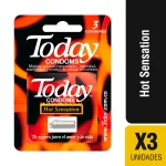 Condones Today Hot Sensation Empaque Con 3 Unidades