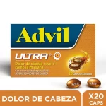 Advil Ultra Caja Con 20 Cápsulas Líquidas